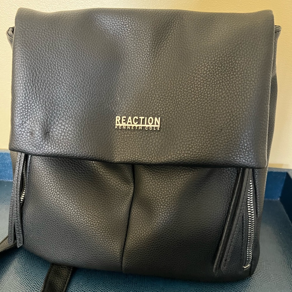 Kenneth Cole reaction black backpack purse